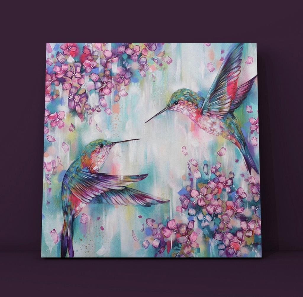 Cuadro Animales: COLIBRÍES Y AMOR  3