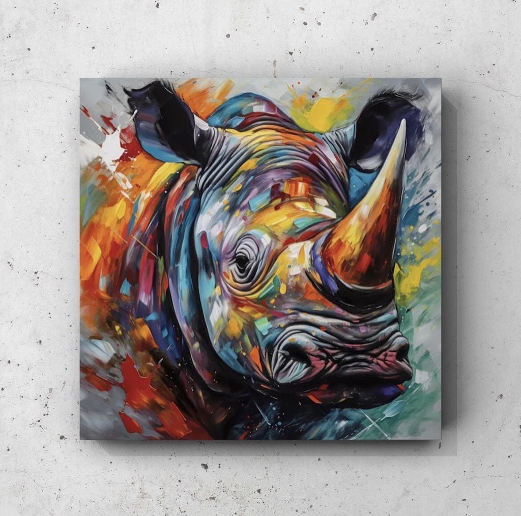 Cuadro Animales: RINOCERONTE  1