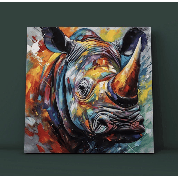 Cuadro Animales: RINOCERONTE  3