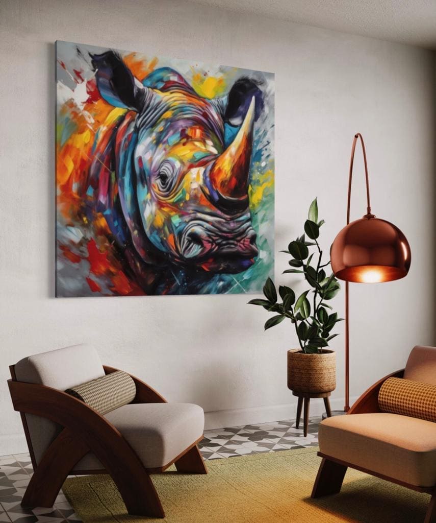 Cuadro Animales: RINOCERONTE  4