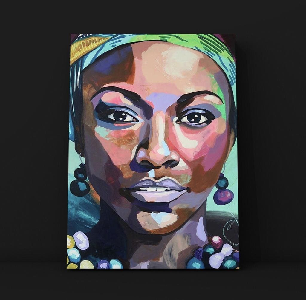 Cuadro Figura Humana: MUJER AFRO 3