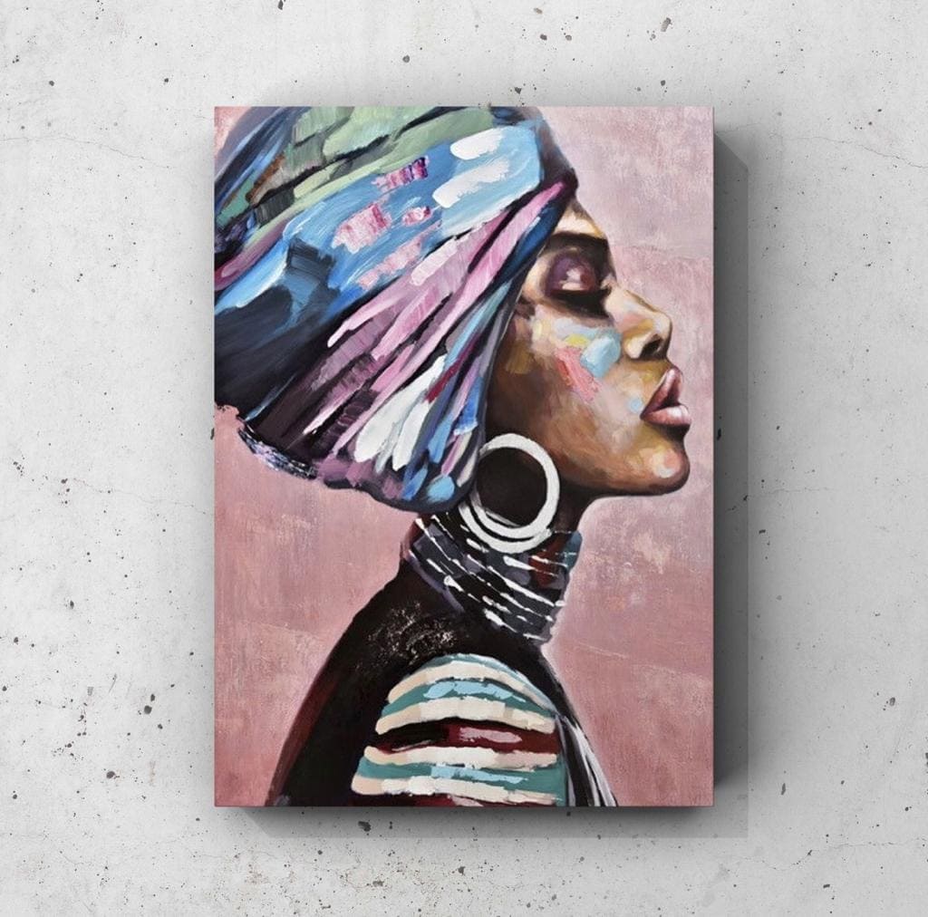 Cuadro Figura Humana: MUJER AFRO PERFIL 1