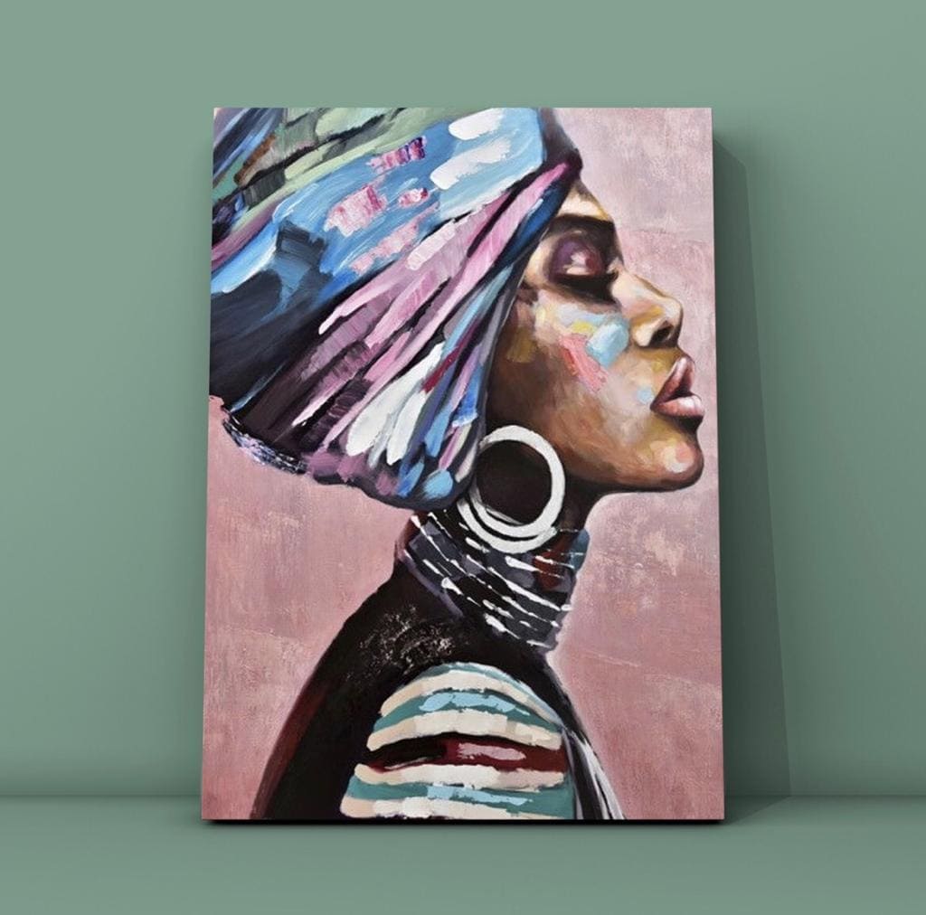 Cuadro Figura Humana: MUJER AFRO PERFIL 3