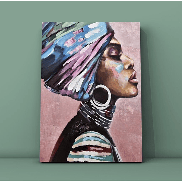 Cuadro Figura Humana: MUJER AFRO PERFIL 3