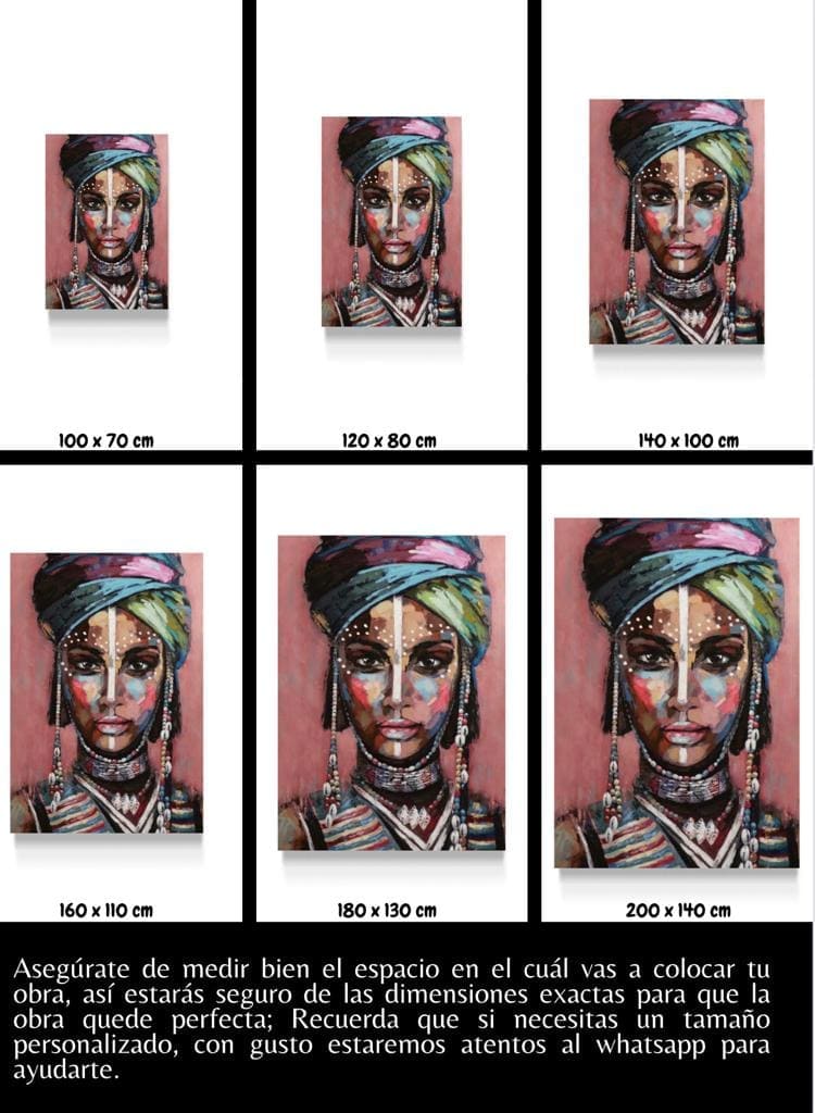 Cuadro Figura Humana: MUJER AFRICANA  5