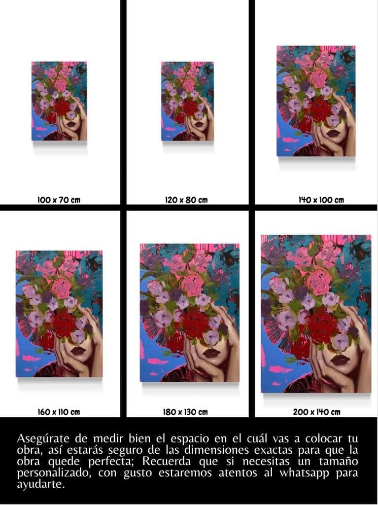 Cuadro Figura Humana: MUJER CON FLORES 5