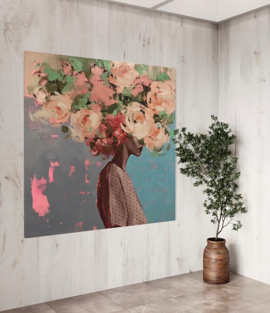 Cuadro Figura Humana: LLUVIA DE FLORES  4
