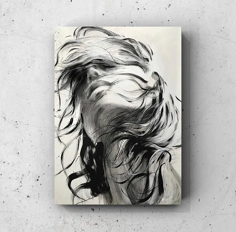 Cuadro Figura Humana: MUJER BLANCO Y NEGRO 