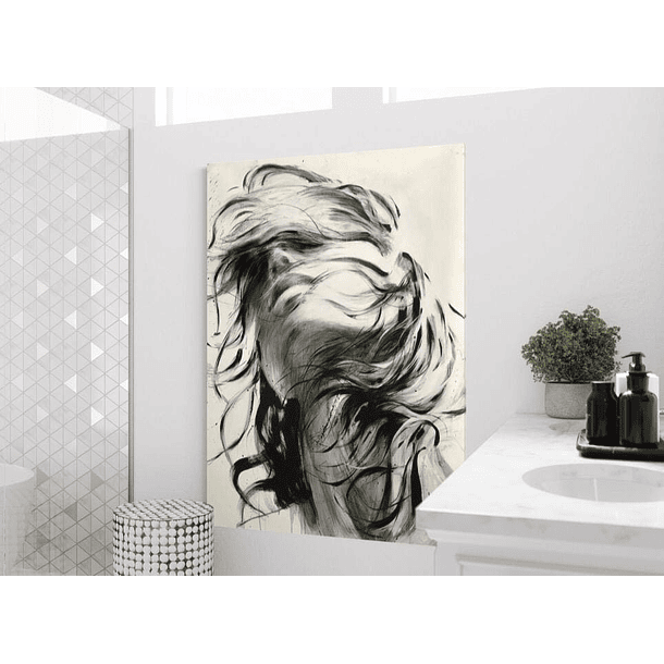 Cuadro Figura Humana: MUJER BLANCO Y NEGRO  4