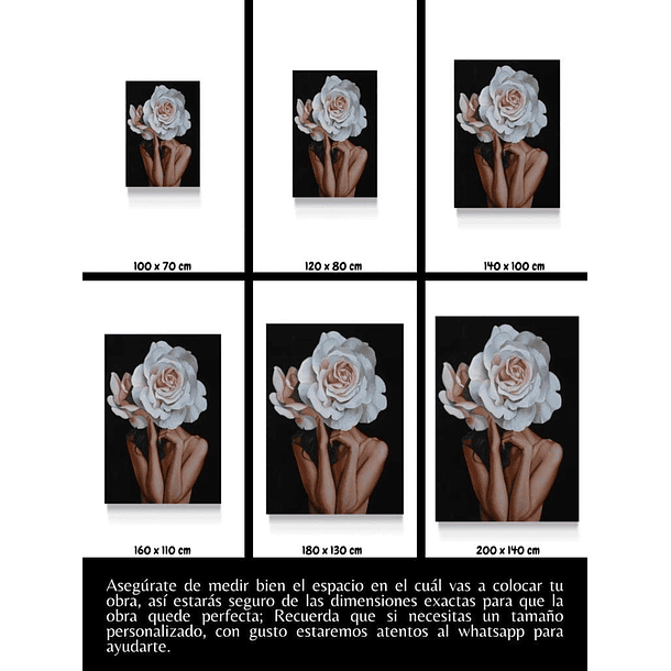 Cuadro Figura Humana: MUJER Y ROSA GRANDE 5