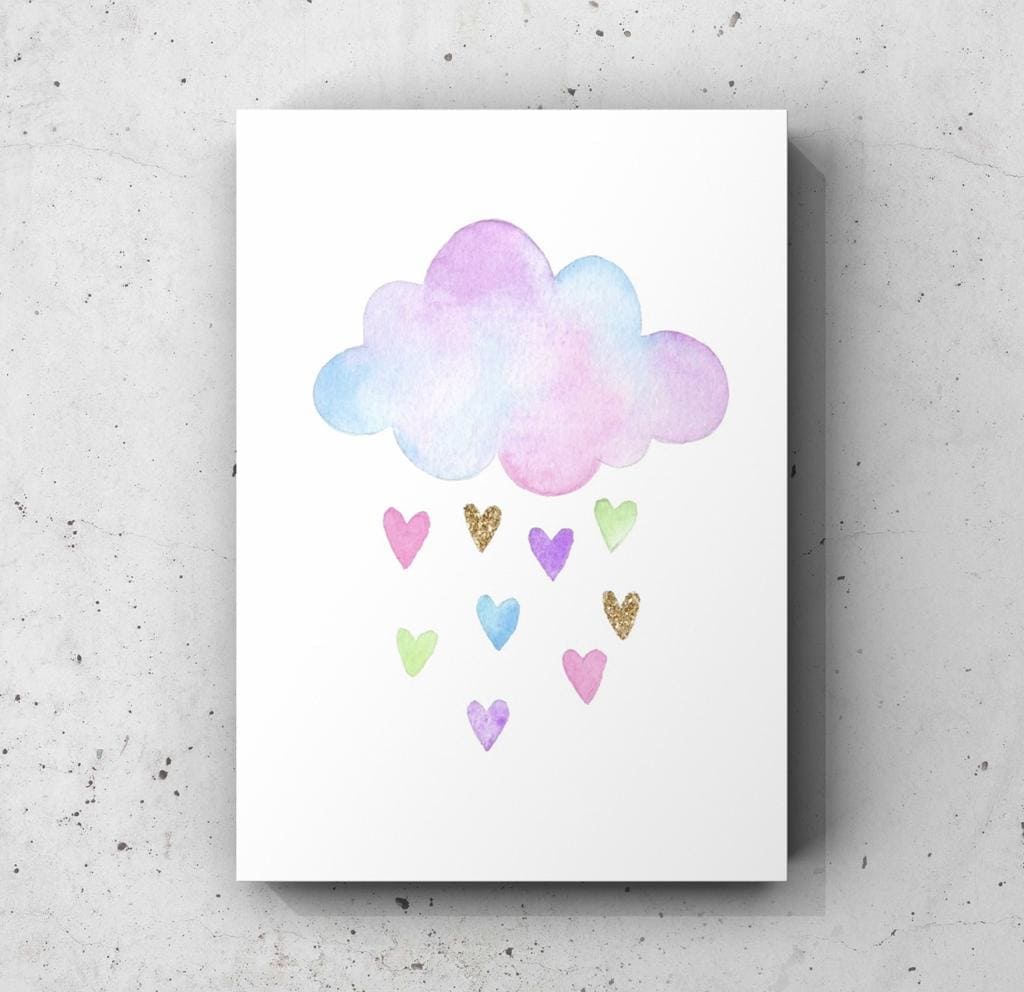 Cuadro Infantil: LLUVIA DE CORAZONES 1