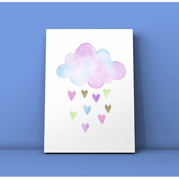 Cuadro Infantil: LLUVIA DE CORAZONES 3
