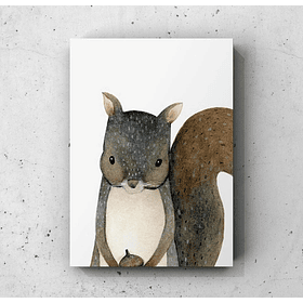 Cuadro Infantil: ARDILLA Y BELLOTA