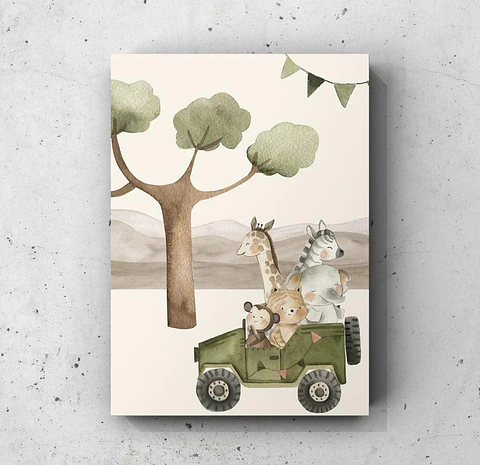 Cuadro Infantil: SAFARI