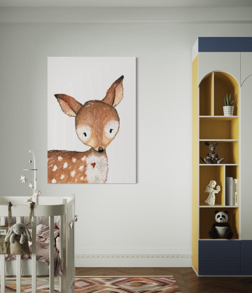 Cuadro Infantil: VENADO Y CORAZON  4
