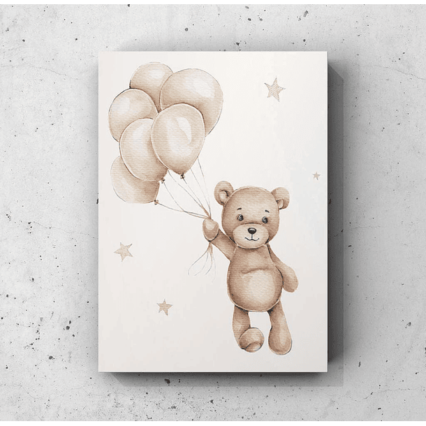 Cuadro Infantil: OSO y GLOBO 1