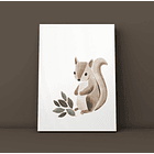 Cuadro Infantil: ARDILLA Y HOJAS  3