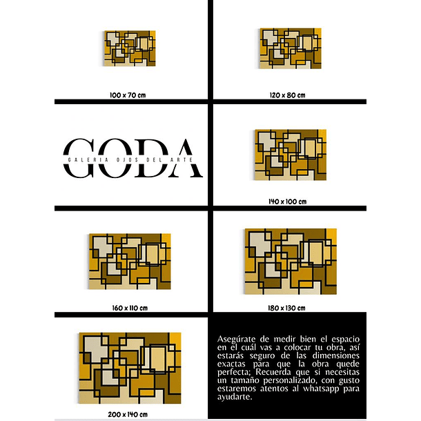 Cuadro Geométrico: AMARILLOS 5