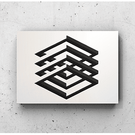 Cuadro Geométrico: BLANCO Y NEGRO 