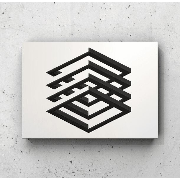 Cuadro Geométrico: BLANCO Y NEGRO  1