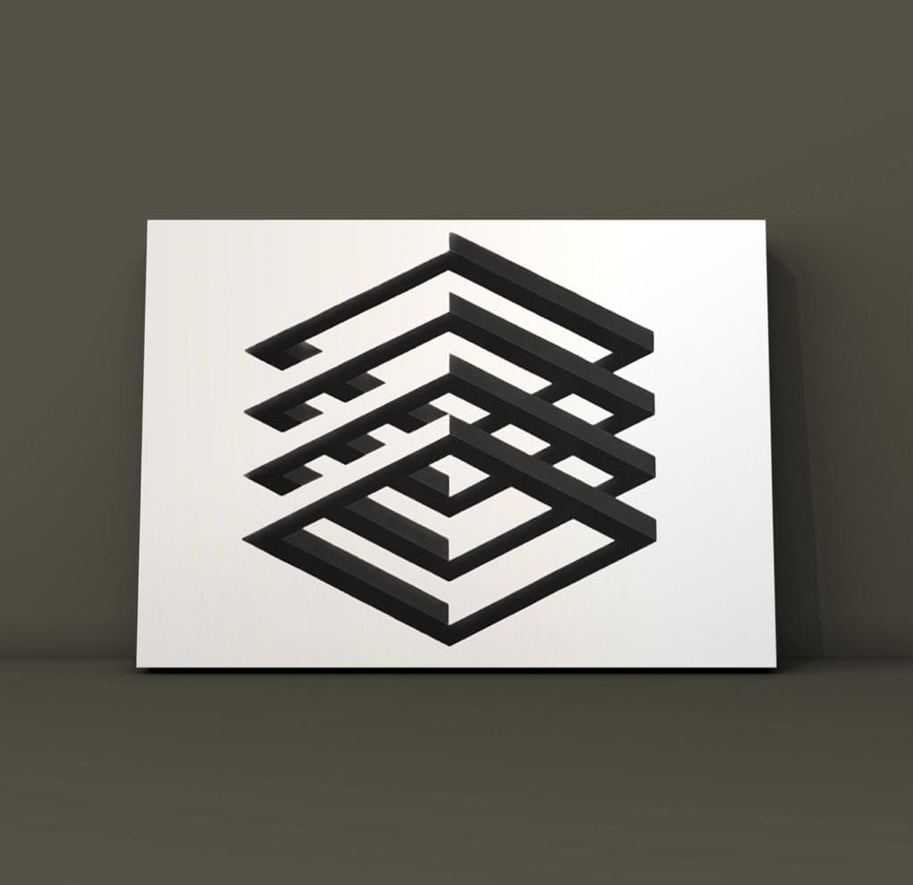 Cuadro Geométrico: BLANCO Y NEGRO  3