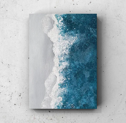 Cuadro Mar Texturizado: ONDAS MOVILES