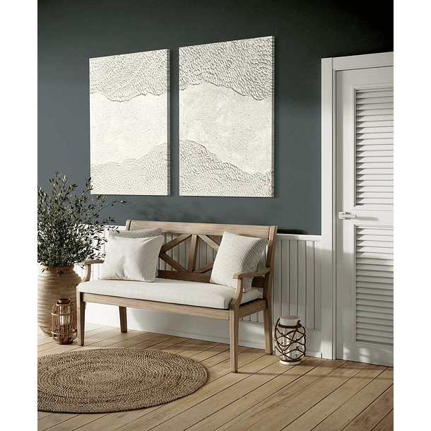 Cuadro Díptico Texturizado Estructural: ESPACIOS SUTILES 5