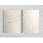 Cuadro Díptico Texturizado Minimalista: CURVAS EXTENDIDAS 1