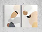 Cuadro Díptico Texturizado Minimalista: RASTROS SERENOS - Miniatura 1