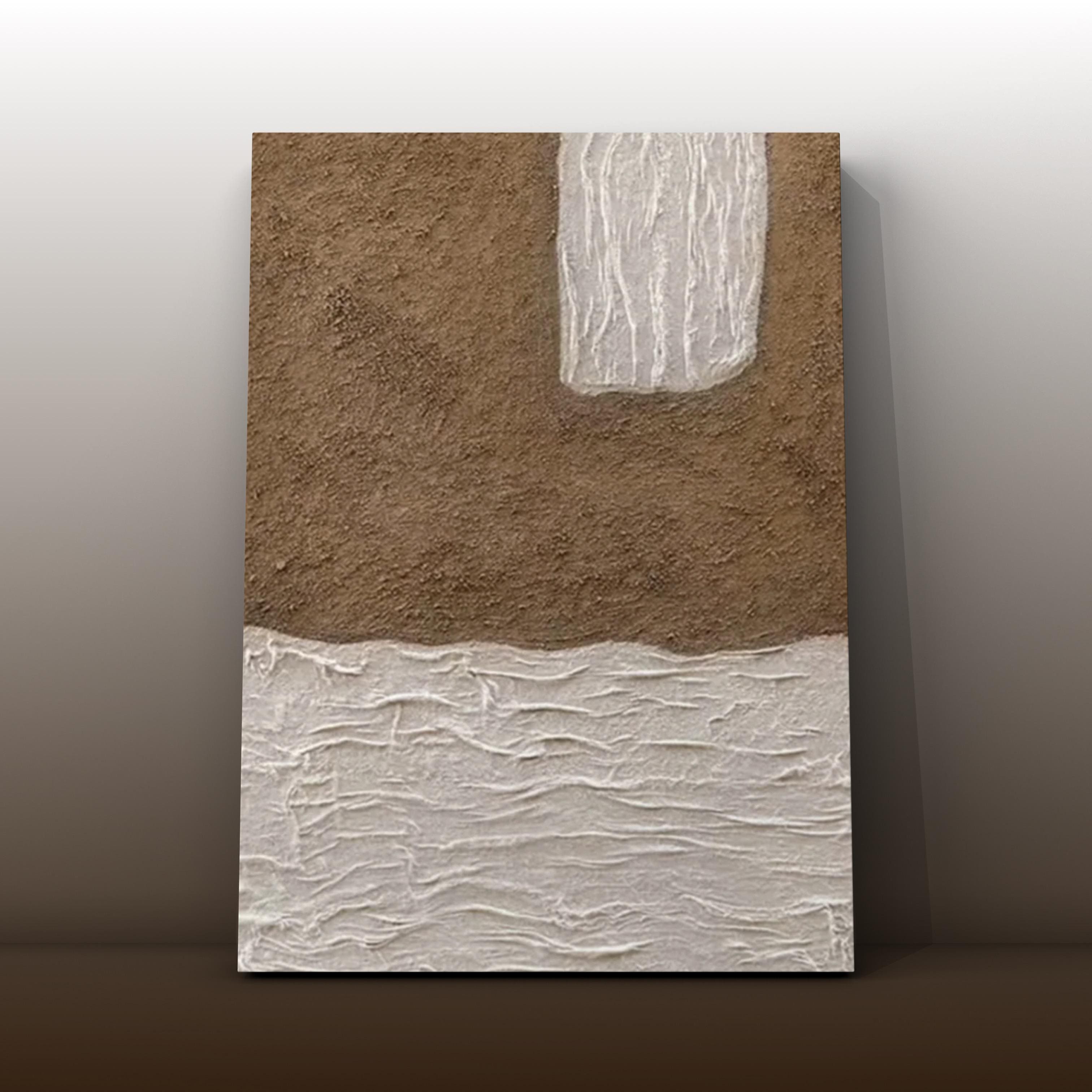 Cuadro Díptico Texturizado Minimalista: HORIZONTES FRAGMENTADOS 4