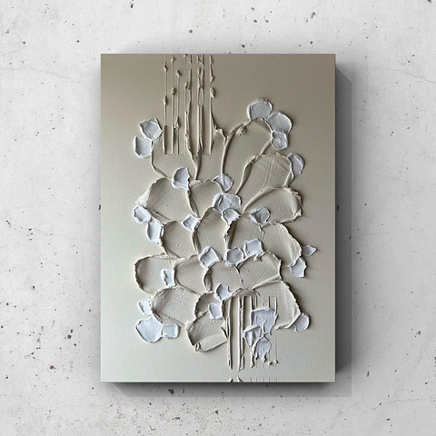 Cuadro Texturizado Estructural: MANTOS BLANCOS