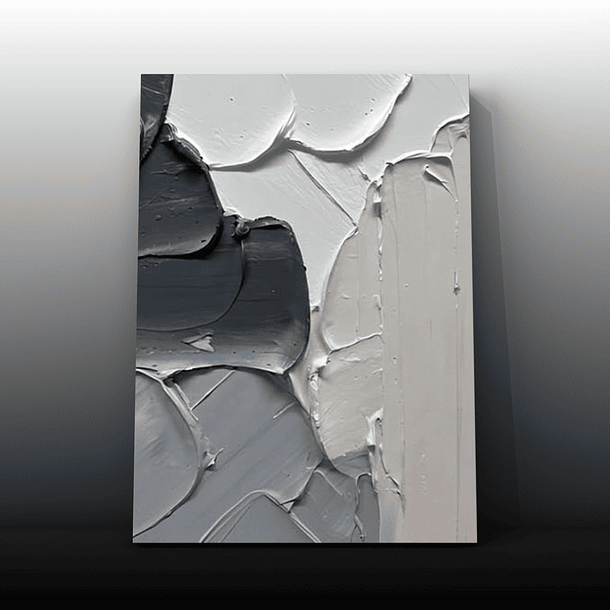 Cuadro Díptico Texturizado Minimalista: CENIZA ERRANTE 3