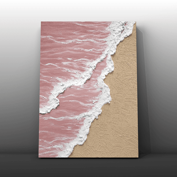 Cuadro Mar Texturizado: RASTRO DELICADO 3