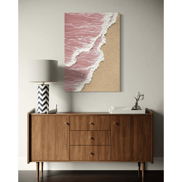 Cuadro Mar Texturizado: RASTRO DELICADO 2