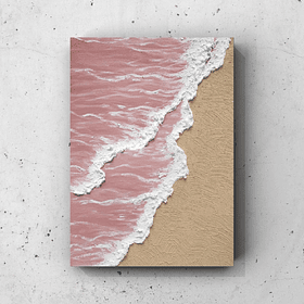 Cuadro Mar Texturizado: RASTRO DELICADO