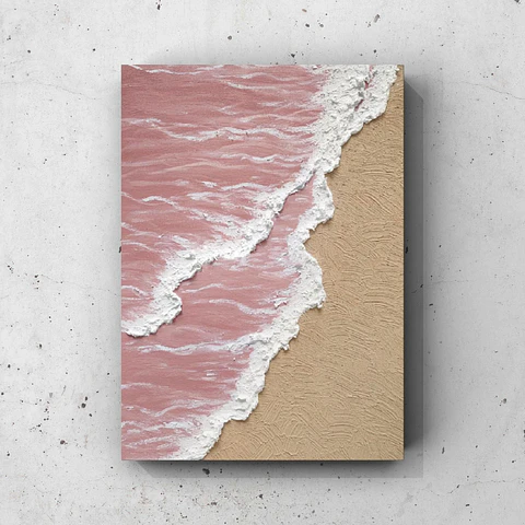 Cuadro Mar Texturizado: RASTRO DELICADO