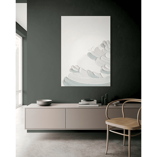 Cuadro Texturizado Minimalista: RASTRO DE HUMO 2