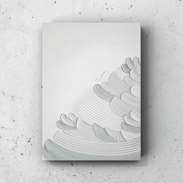 Cuadro Texturizado Minimalista: RASTRO DE HUMO 1