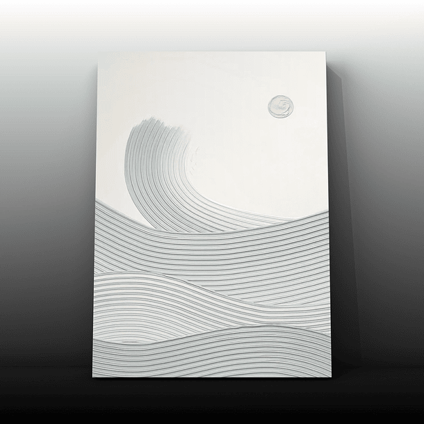 Cuadro Texturizado Minimalista: MOVIMIENTO INTERRUMPIDO 3