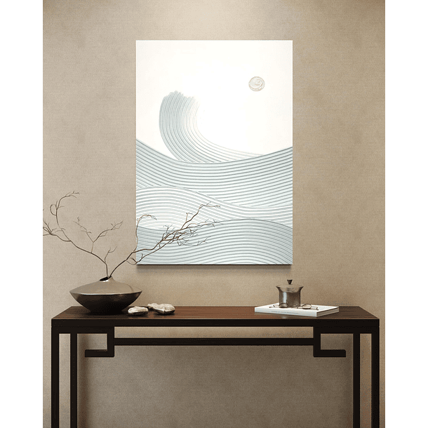 Cuadro Texturizado Minimalista: MOVIMIENTO INTERRUMPIDO 2