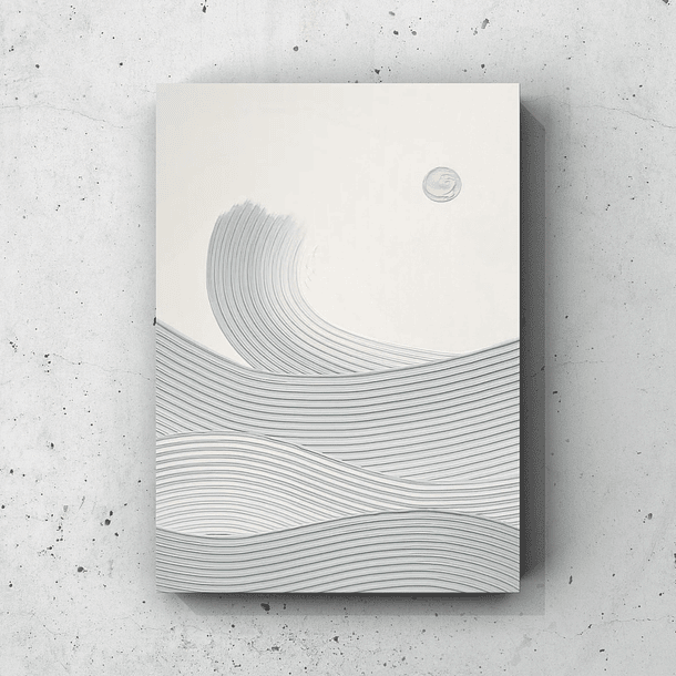 Cuadro Texturizado Minimalista: MOVIMIENTO INTERRUMPIDO 1