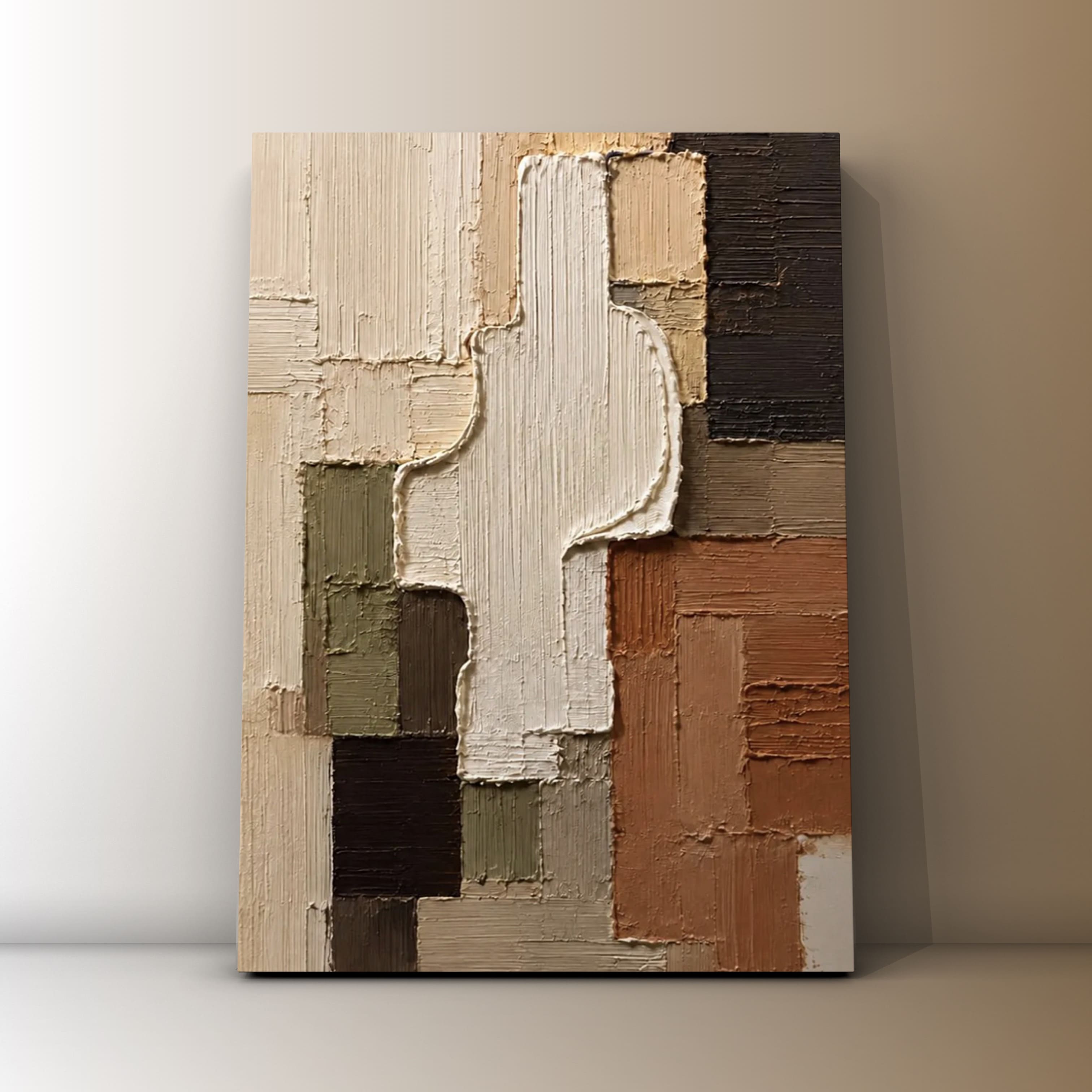 Cuadro Texturizado Lineal: SILUETA EN RELIEVE 2 3