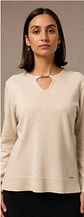 Camisola Knit com Abertura e Barra Dourada no Decote - Thumbnail 5