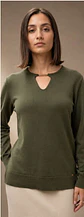 Camisola Knit com Abertura e Barra Dourada no Decote - Thumbnail 7