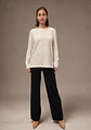 Camisola Knit com Padrão Losango Texturado - Thumbnail 1