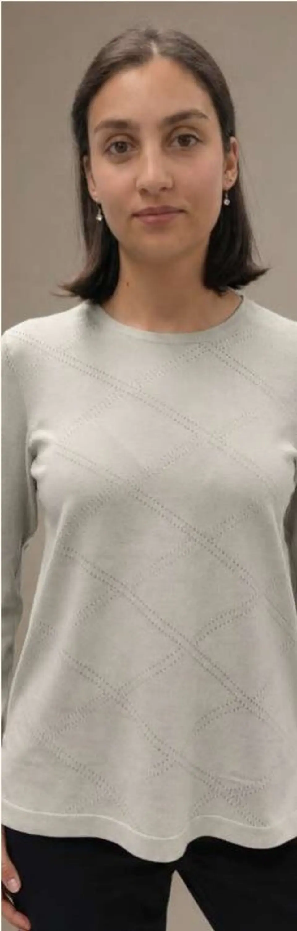 Camisola Knit com Padrão Losango Texturado 5