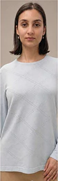 Camisola Knit com Padrão Losango Texturado - Thumbnail 6