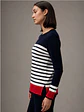 Camisola Knit às Riscas com Barra Vermelha - Thumbnail 2