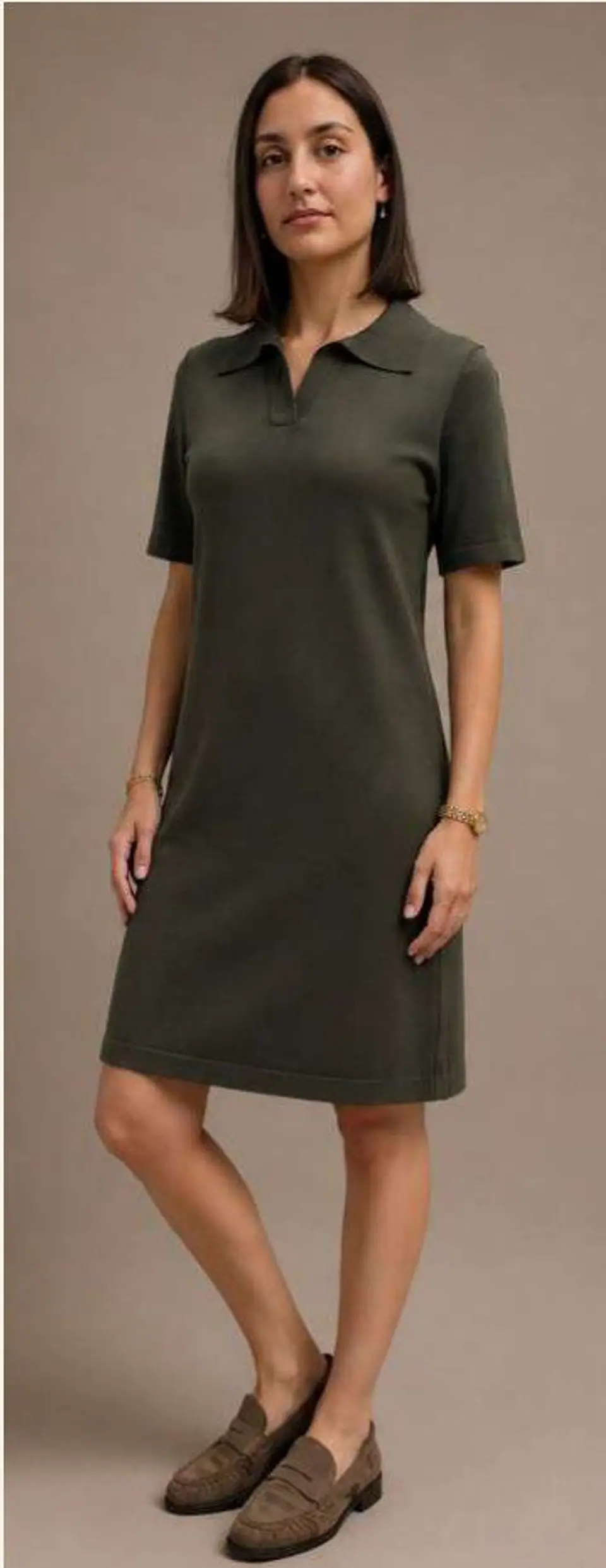 Vestido Knit Gola Polo Manga Curta 6