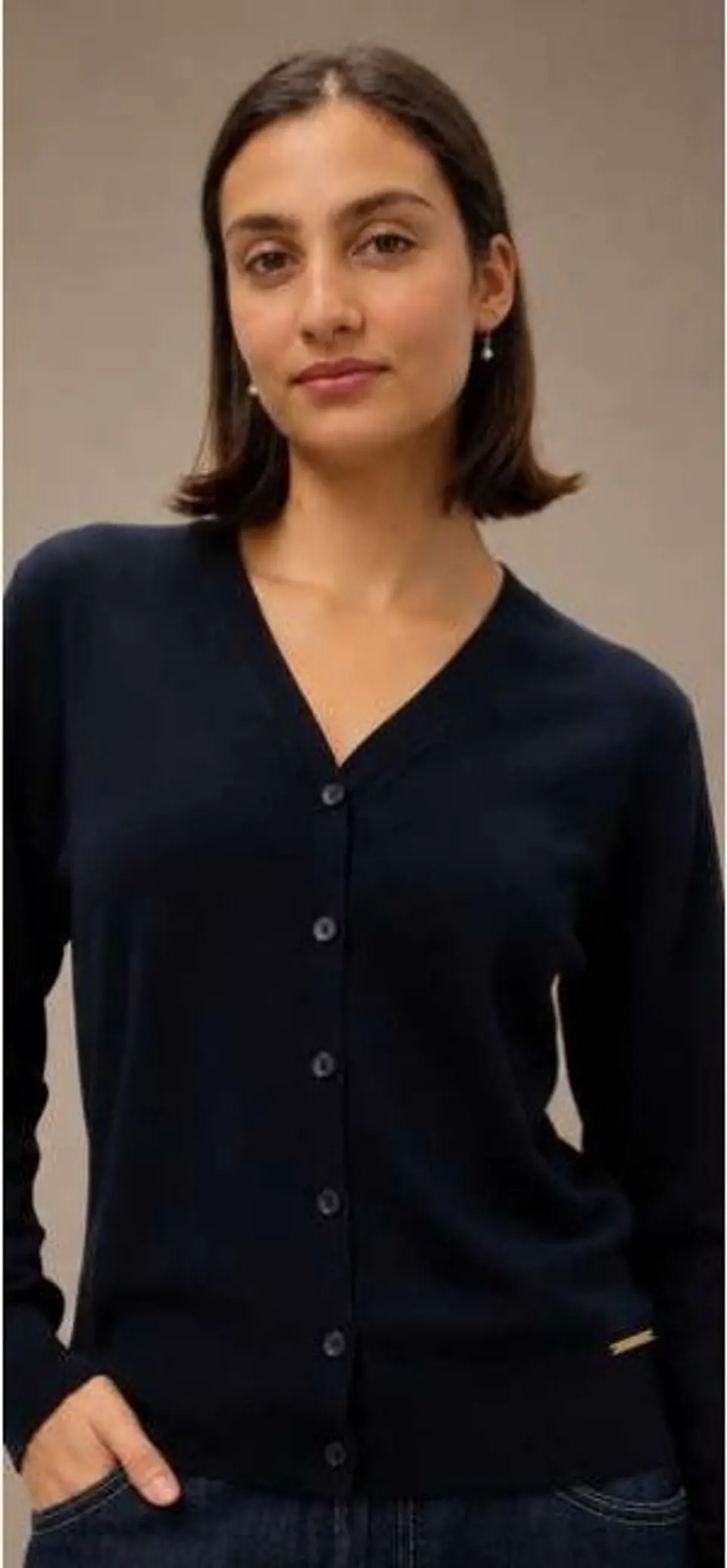Cardigan Knit Decote em V 13